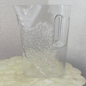 Claus Josef Riedel Austrian Crystal Grape/Leaf Glass Clear Pitcher Wine Carafe